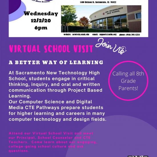 Sacramento New Technology High School - Welcome